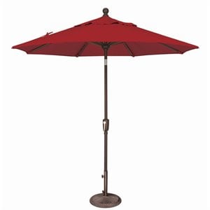 Simply Shade Catalina 90&quot Octagon Push Button Tilt Umbrella in Bronze/Really Red