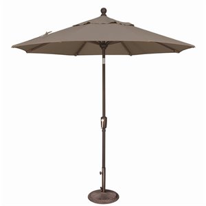 Simply Shade Catalina 90&quot Octagon Push Button Tilt Umbrella in Bronze/Taupe