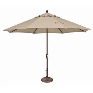 Simply Shade Catalina Octagon Push Button Tilt Umbrella in Bronze/Antique Beige