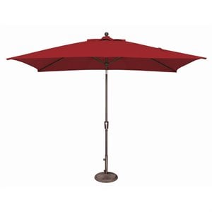 Simply Shade Catalina 120&quot Octagon Push Button Tilt Umbrella - Bronze/Really Red