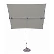 Simply Shade Capri Polyester Rectangle Balcony Umbrella in Platinum/Stone