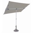 Simply Shade Capri Polyester Rectangle Balcony Umbrella in Platinum/Stone