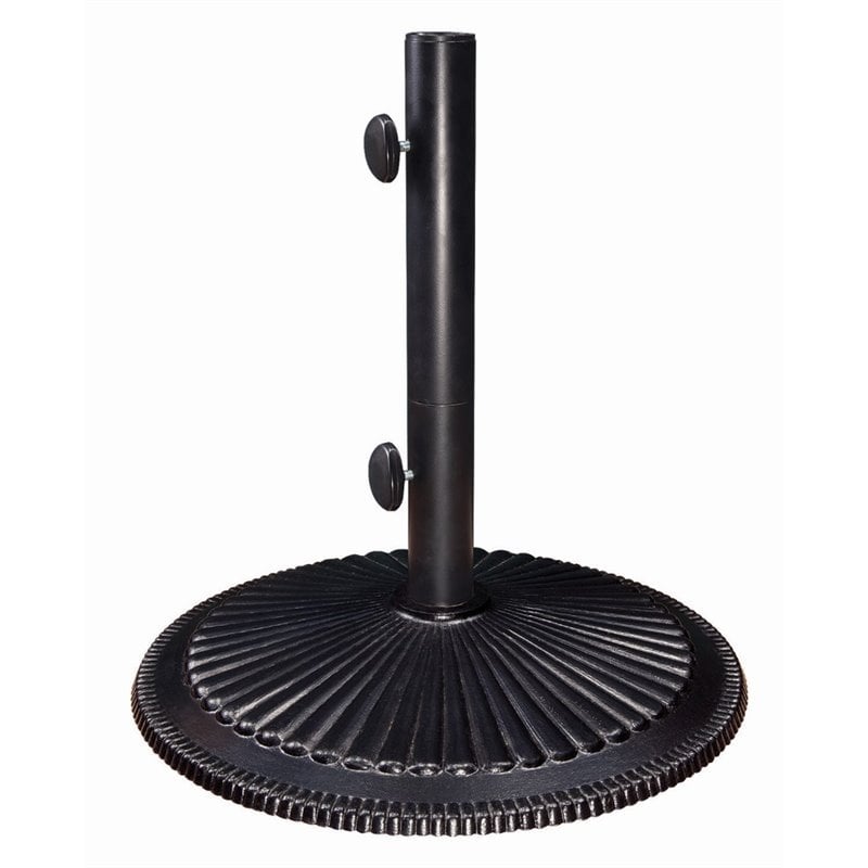 SimplyShade Coral Modern Cast Iron Umbrella Base in Black Finish