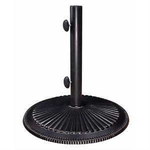 SimplyShade Coral Modern Cast Iron Umbrella Base in Black Finish