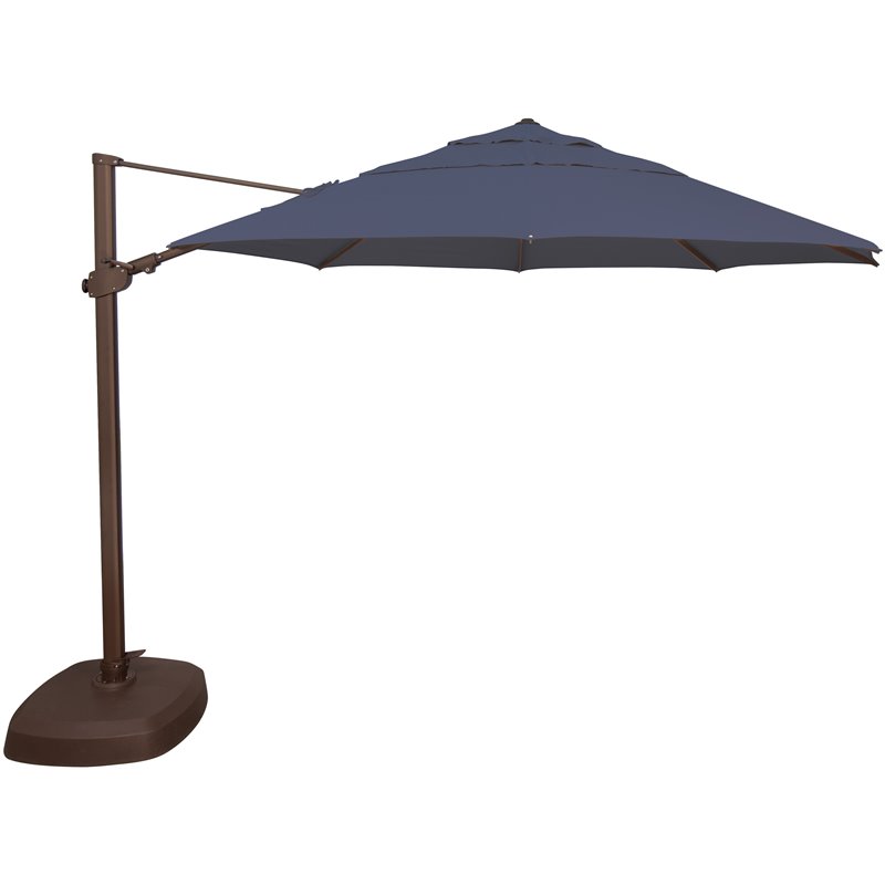 Simply Shade Fiji Octagon Fabric Cantilever Umbrella in Bronze/Navy