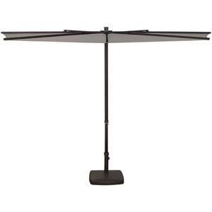 Simply Shade Amelia Modern Polyester Half Umbrella in Bronze/Stone
