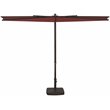 Simply Shade Amelia Modern Polyester Half Umbrella in Bronze/Deep Red