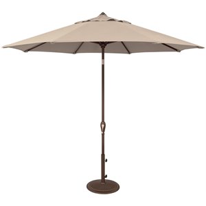 SimplyShade Aruba 9' Octagonal Auto Tilt Solefin Patio Umbrella in Beige