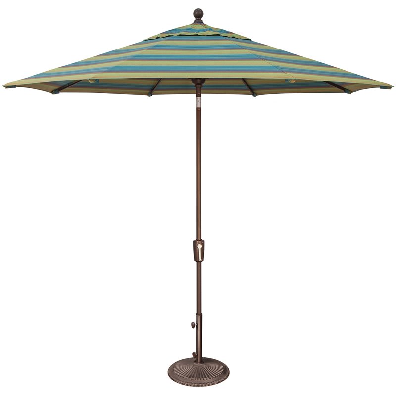 Simply Shade Catalina 9' Octagonal Push Button Tilt Patio Umbrella in Lagoon