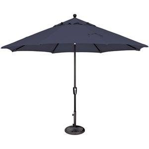 Simply Shade Catalina Octagon Push Button Tilt Umbrella in Black/Navy