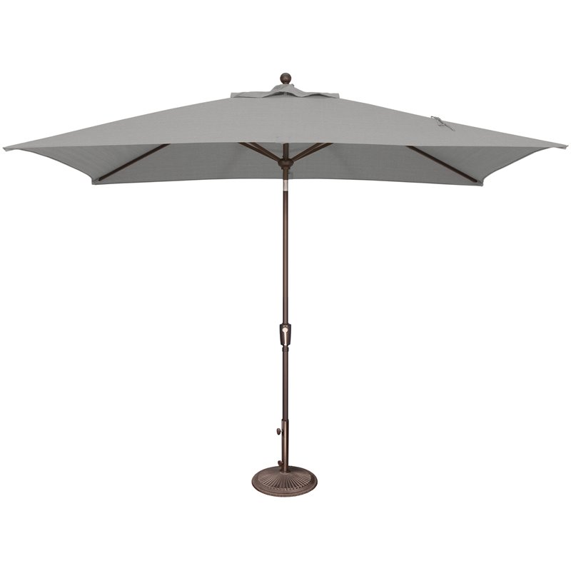 Simply Shade Catalina Octagon Push Button Tilt Umbrella in Bronze/Cast Silver