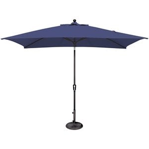 Simply Shade Catalina 120&quot Octagon Push Button Tilt Umbrella in Black/Blue Sky