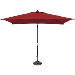 Simply Shade Catalina 120&quot Octagon Push Button Tilt Umbrella in Black/Really Red