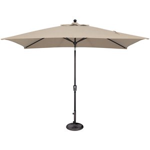 Simply Shade Catalina 120&quot Octagon Push Button Tilt Umbrella in Black/Beige