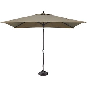 Simply Shade Catalina 120&quot Octagon Push Button Tilt Umbrella in Black/Taupe