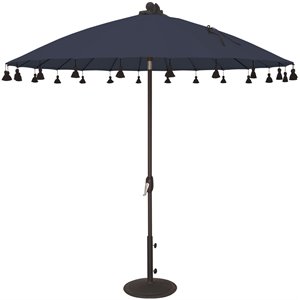 Simply Shade Isabela Round Fabric Auto Tilt Umbrella in Black/Navy