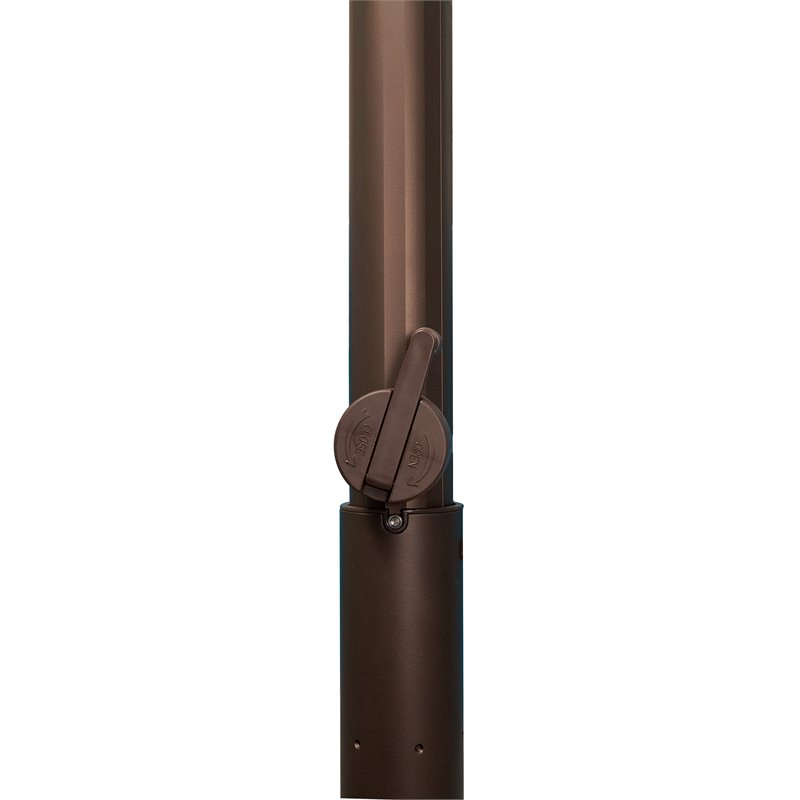 Simply Shade Skye Square Solefin Umbrella with Cross Bar Stand in Bronze/Henna