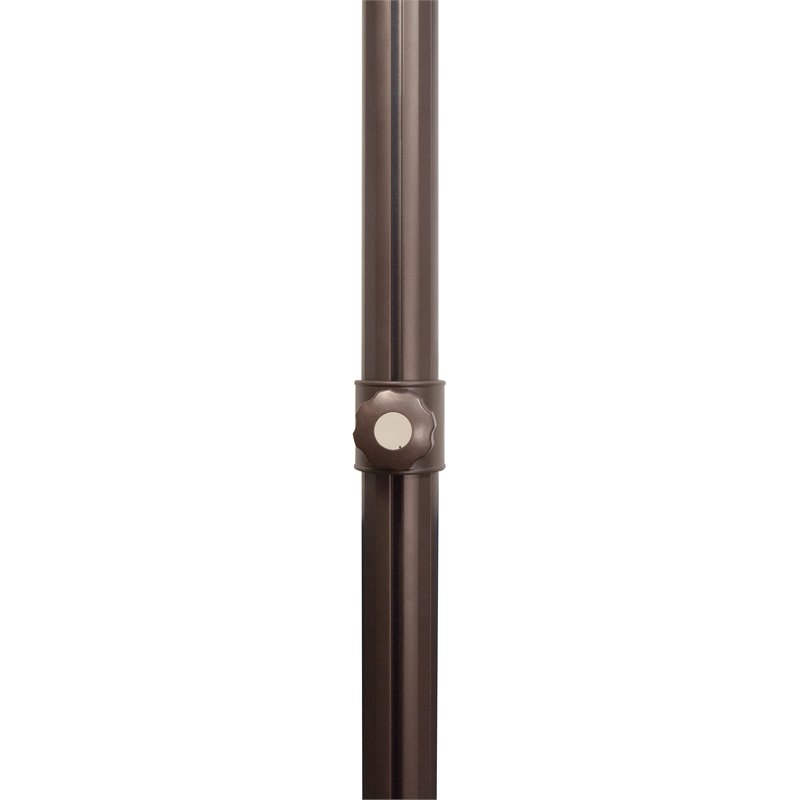 Simply Shade Skye Square Solefin Umbrella with Cross Bar Stand in Bronze/Henna