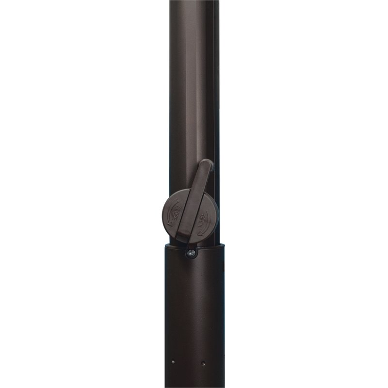 Simply Shade Skye Square Solefin Umbrella with Cross Bar Stand in Black/Henna