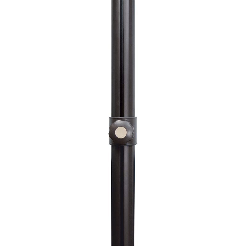 Simply Shade Skye Square Solefin Umbrella with Cross Bar Stand in Black/Henna
