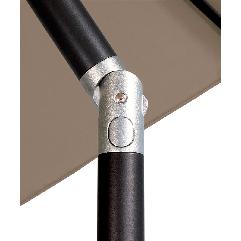 Simply Shade Catalina Octagon Push Button Tilt Umbrella in Black/Antique Beige