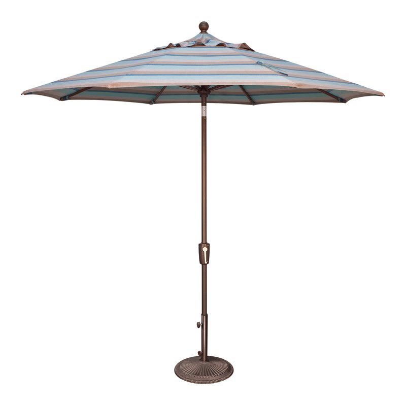 Simply Shade Catalina Octagon Push Button Tilt Umbrella in Gateway Mist