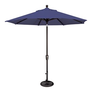 Simply Shade Catalina 108&quot Octagon Push Button Tilt Umbrella in Black/Blue Sky