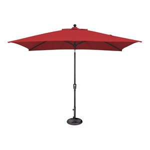 Simply Shade Catalina Octagon Push Button Tilt Umbrella in Black/Jockey Red