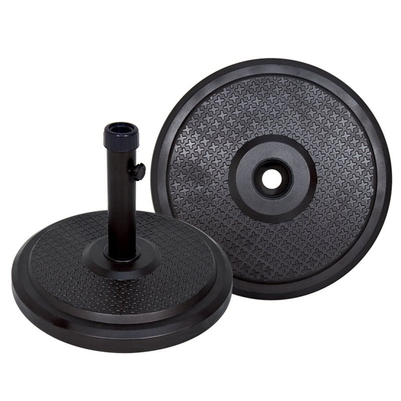SimplyShade Cove Modern Polycrete Umbrella Base in Black Finish