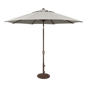 SimplyShade Aruba 9' Octagonal Auto Tilt Patio Umbrella in Silver