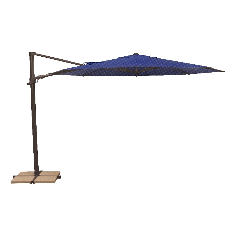 SimplyShade Maldives 11' Octagonal Cantilever Umbrella with Cross Bar Stand in Blue Sky