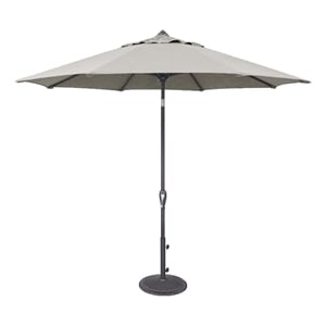 SimplyShade Aruba 9' Octagonal Auto Tilt Patio Umbrella in Silver
