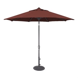 SimplyShade Aruba 9' Octagonal Auto Tilt Patio Umbrella in Henna