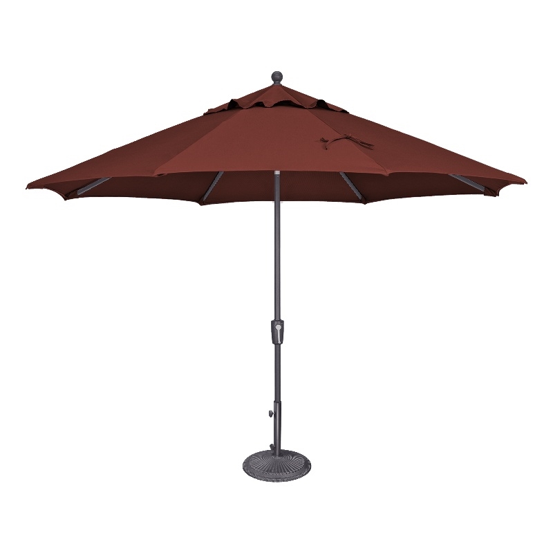 SimplyShade Catalina 11' Octagon Push Button Tilt Umbrella in Henna