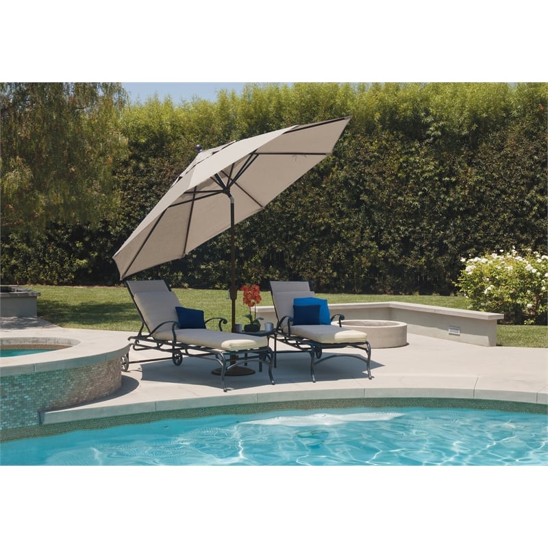 SimplyShade Catalina 11' Octagon Push Button Tilt Umbrella in Navy
