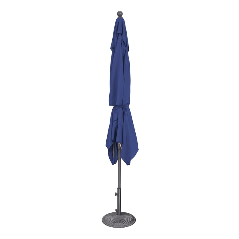 SimplyShade Catalina 6.6' x 10' Rectangle Push Button Tilt Patio Umbrella in Navy