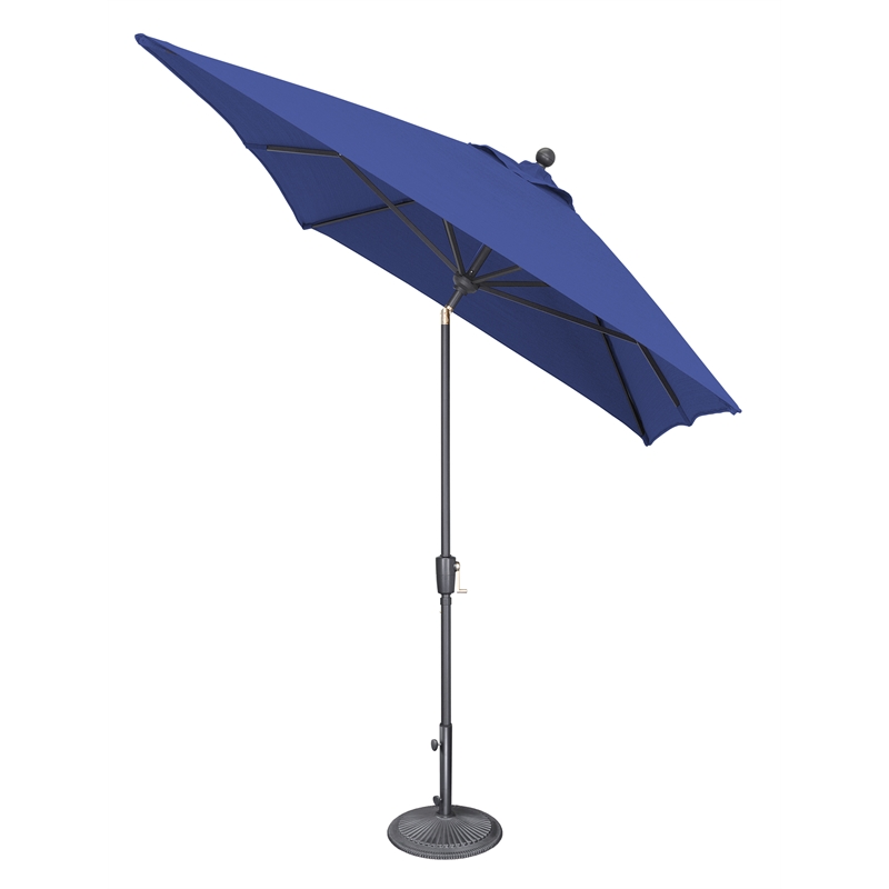 SimplyShade Catalina 6.6' x 10' Rectangle Push Button Tilt Patio Umbrella in Navy