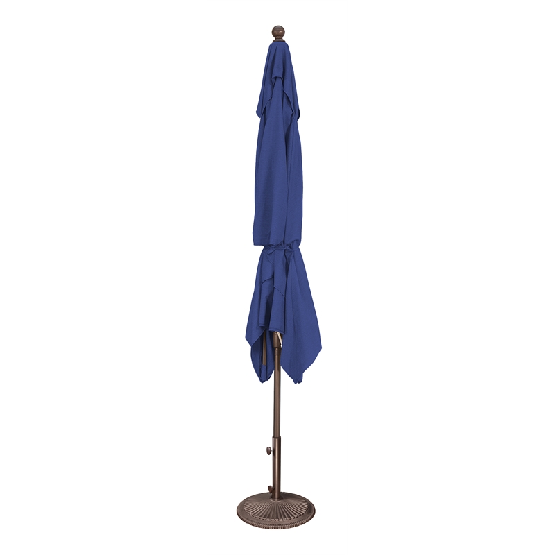 SimplyShade Catalina 6.6' x 10' Rectangle Push Button Tilt Patio Umbrella in Silver
