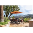 SimplyShade Catalina 6.6' x 10' Rectangle Push Button Tilt Patio Umbrella in Silver