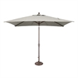 SimplyShade Catalina 6.6' x 10' Rectangle Push Button Tilt Patio Umbrella in Silver