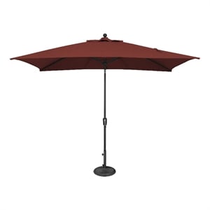 SimplyShade Catalina 6.6' x 10' Rectangle Push Button Tilt Patio Umbrella in Henna