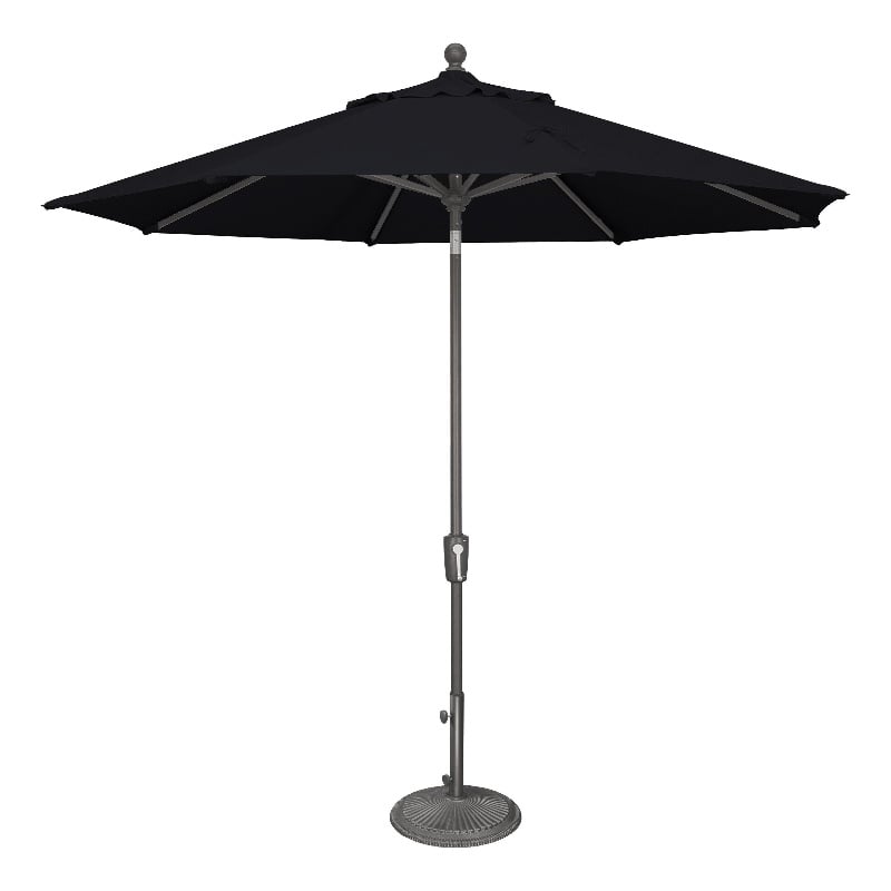 SimplyShade Catalina 9' Octagon Push Button Tilt Umbrella in Black