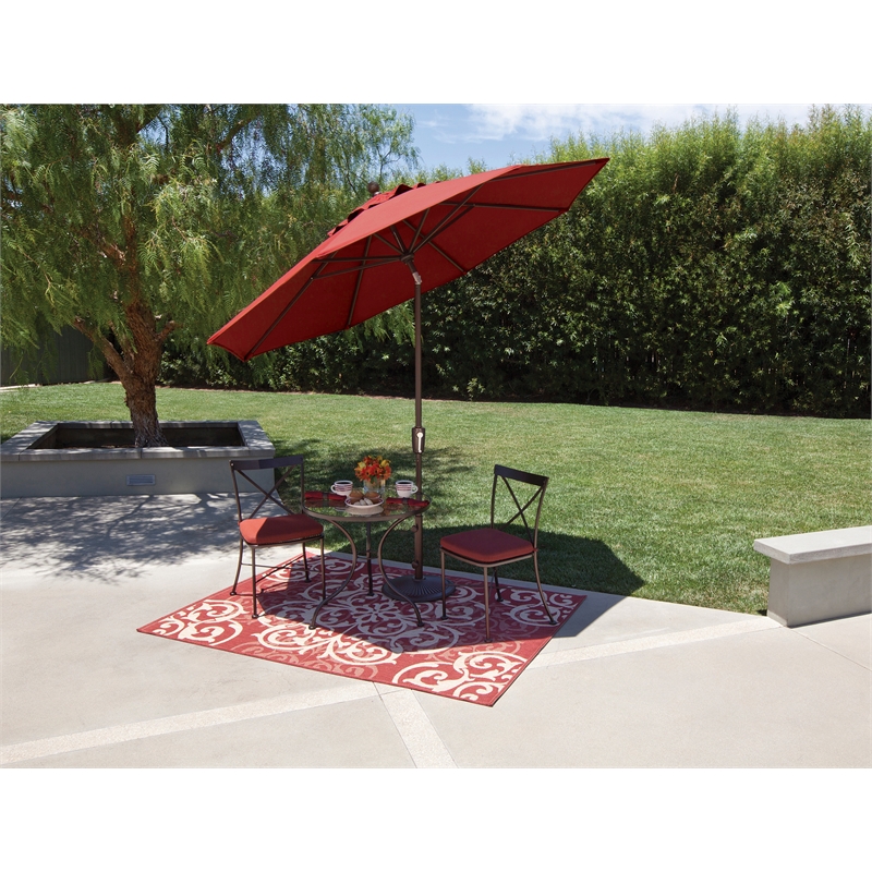 SimplyShade Catalina 9' Octagon Push Button Tilt Umbrella in Beige