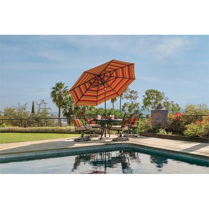 SimplyShade Catalina 9' Octagon Push Button Tilt Umbrella in Beige