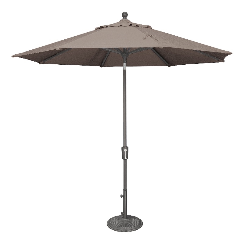 SimplyShade Catalina 9' Octagon Push Button Tilt Umbrella in Taupe