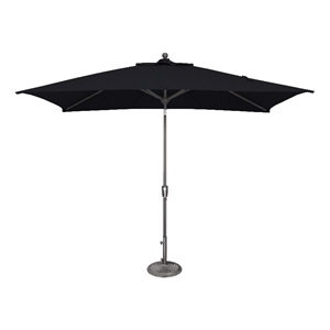 Simply Shade Catalina 6.6' x 10' Rectangle Tilt Patio Umbrella in Black