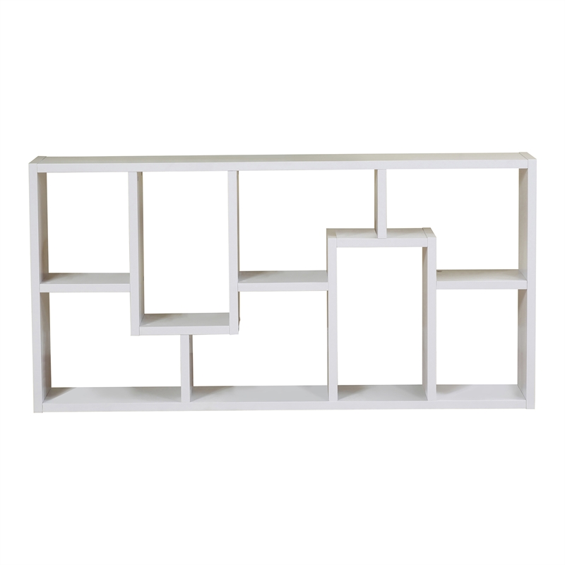 Furniture of America Adeo Contemporary Wood 10-Shelf Bookcase in White