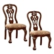 Furniture of America Wilson Wood Padded Dining Chair in Brown Cherry (Set of 2)