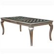Furniture of America Bethlehem Wood Extendable Dining Table in Gold Champagne
