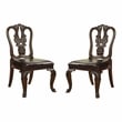 Furniture of America Ramsaran Wood Dining Chair in Brown Cherry (Set of 2)